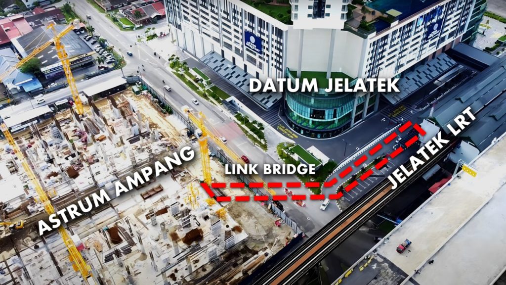 Link bridge connecting Astrum Ampang with Jelatek LRT